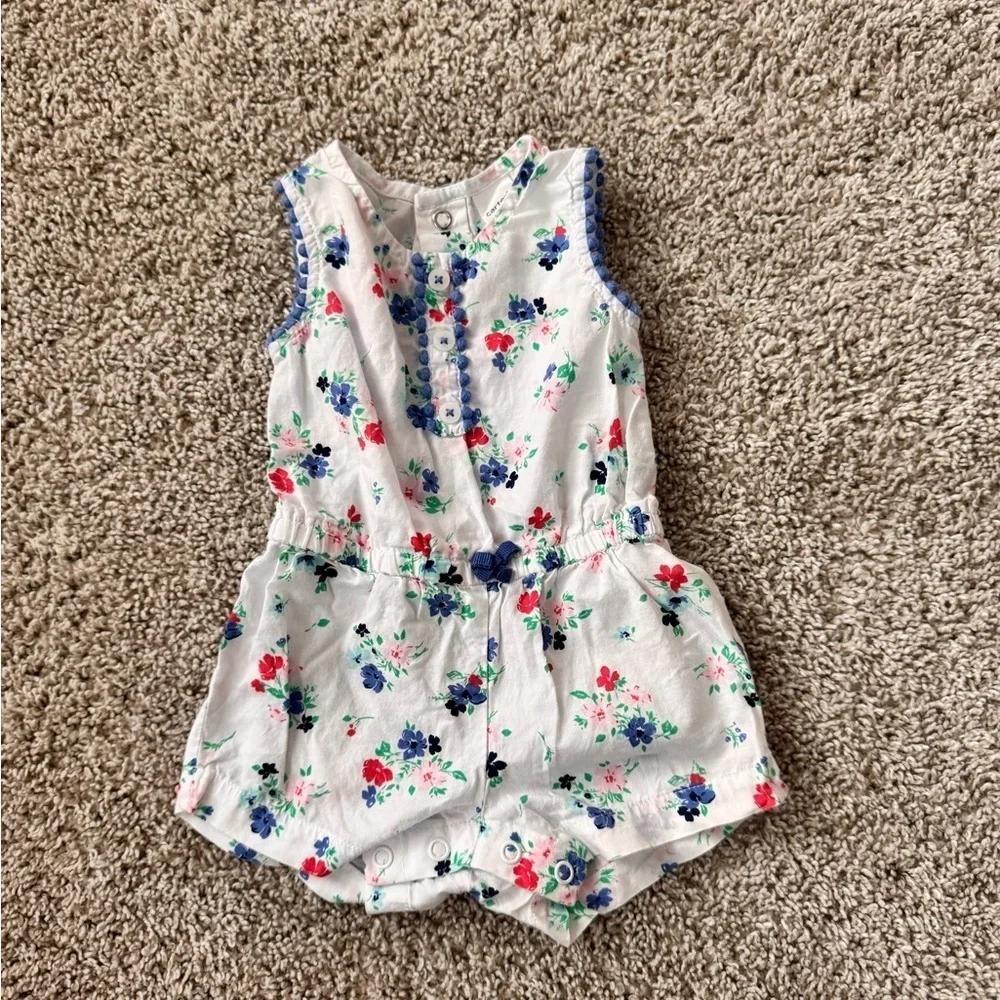 Floral Romper Carter’s Baby Girl Floral Sleeveless Romper - Size 3 Months